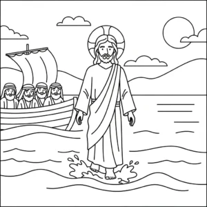 coloriage Jésus Christ pour enfant de 7 ans