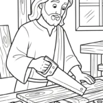 coloriage Jésus Christ à imprimer pour enfant de 6 ans
