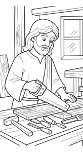 coloriage Jésus Christ à imprimer pour enfant de 6 ans
