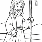 coloriage Jésus Christ pour enfants a imprimer gratuit
