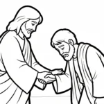 coloriage Jésus Christ et decoupage