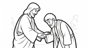 coloriage Jésus Christ et decoupage