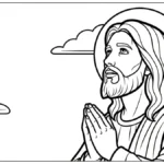 coloriage Jésus Christ à imprimer pour enfant de 8 ans