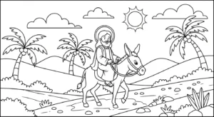 coloriage Jésus Christ pour enfant de 4 ans