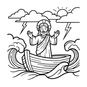 coloriage Jésus Christ à imprimer pdf gratuit