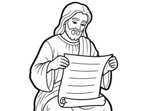 coloriage Jésus Christ à imprimer pour enfant de 8 ans