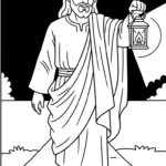 coloriage Jésus Christ pour enfant de 3 ans