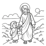 coloriage Jésus Christ à imprimer a4