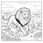 coloriage Lion updated pour enfant gratuit