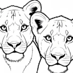 image de coloriage Lion updated pour enfant
