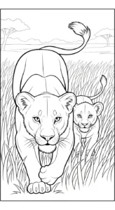 coloriage Lion updated pour enfants a imprimer