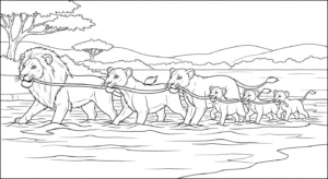 coloriage Lion updated pour enfant de 5 ans