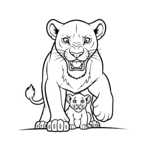 coloriage Lion updated pour enfants à télécharger