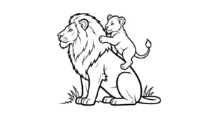coloriage Lion updated pour enfants à télécharger