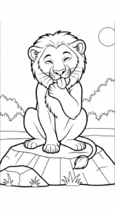 coloriage Lion updated pour enfants