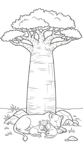 image de coloriage Lion updated pour enfant