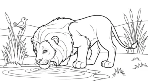 coloriage Lion updated à imprimer pour enfant de 8 ans
