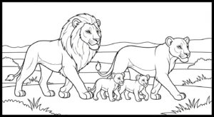 coloriage Lion updated à imprimer pdf gratuit