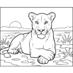 coloriage Lion updated à imprimer pour enfant de 6 ans