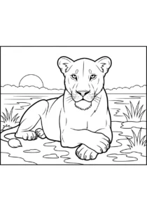 coloriage Lion updated à imprimer pour enfant de 6 ans