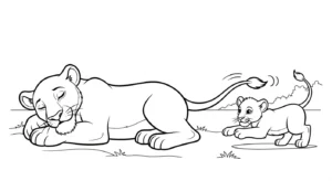 coloriage Lion updated pour enfants à imprimer