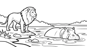 coloriage Lion updated à imprimer pour enfants