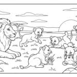 coloriage Lion updated gratuit en ligne