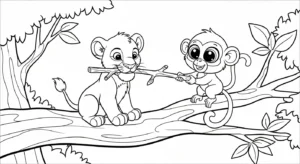 imprimer coloriage Lion updated gratuit