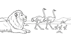coloriage Lion updated à imprimer pdf gratuit
