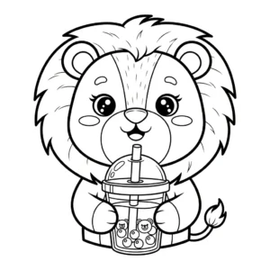 coloriage Lion updated a imprimer pour enfant de 4 ans