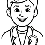 coloriage Médecin pour enfants à télécharger