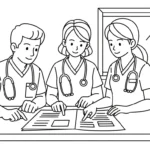 coloriage Médecin à imprimer pour enfant de 7 ans