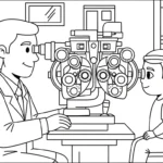 coloriage Médecin à imprimer kawaii