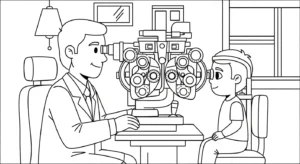 coloriage Médecin à imprimer kawaii