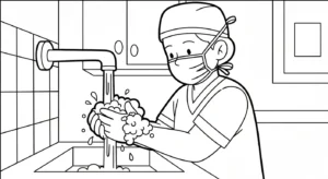 coloriage Médecin pour enfants a imprimer gratuit