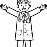 coloriage Médecin à imprimer pour enfant de 10 ans