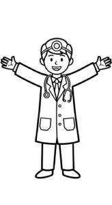 coloriage Médecin à imprimer pour enfant de 10 ans