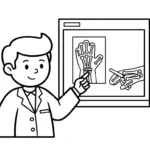 image de coloriage Médecin pour enfant