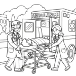 coloriage Médecin pour enfant de 3 ans