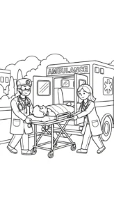 coloriage Médecin pour enfant de 3 ans