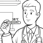 coloriage Médecin à imprimer pour enfant de 8 ans