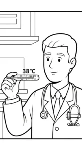 coloriage Médecin à imprimer pour enfant de 8 ans
