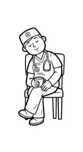 coloriage Médecin et decoupage a imprimer gratuit