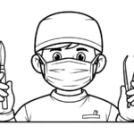 coloriage Médecin educatif pour enfant