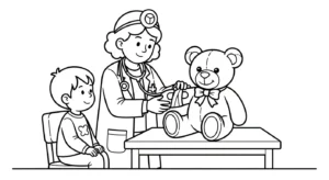 coloriage Médecin gratuit pour enfants