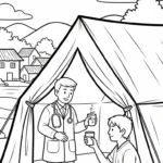 coloriage Médecin pour enfant de 7 ans