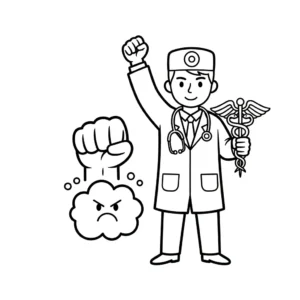 coloriage Médecin gratuit a imprimer