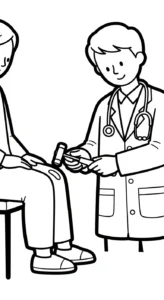 coloriage Médecin à imprimer pour enfant de 10 ans