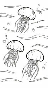 image pour coloriage Méduse enfant