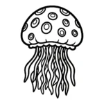 coloriage Méduse à imprimer pour enfant de 2 ans